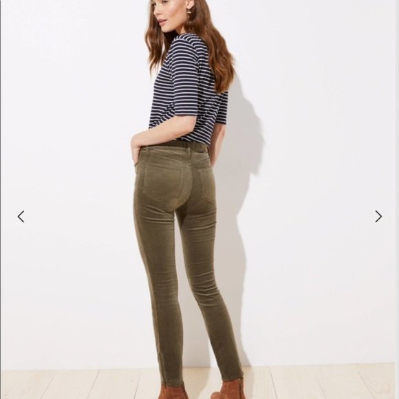 LOFT Pants - Loft Curvy Ankle Zip Corduroy Skinny Pants